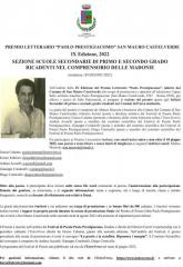 SAN MAURO CASTELVERDE - IX Edizione del Premio Letterario “Paolo Prestigiacomo”