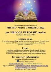 PREMIO PER SILLOGE INEDITA “PIETRO CARRERA” 2023 (IX edizione)