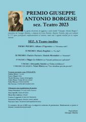 RISULTATI PREMIO GIUSEPPE ANTONIO BORGESE sez. Teatro 2023