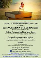 Premio per saggistica e teatro inediti “Giuseppe Antonio Borgese” 2024
