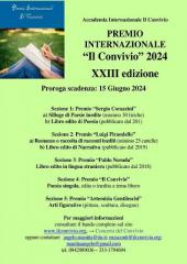 Premio Internazionale Il Convivio 2024 (XXIV edizione) Scadenza: 15 giugno 2024