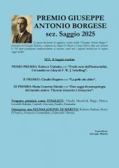 Risultati del Premio Borgese, sezione saggistica